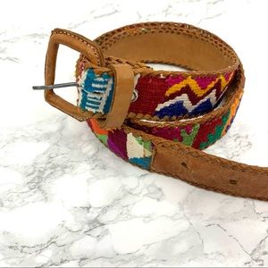 Cornucopia Brand Retro Leather Southwestern Belt